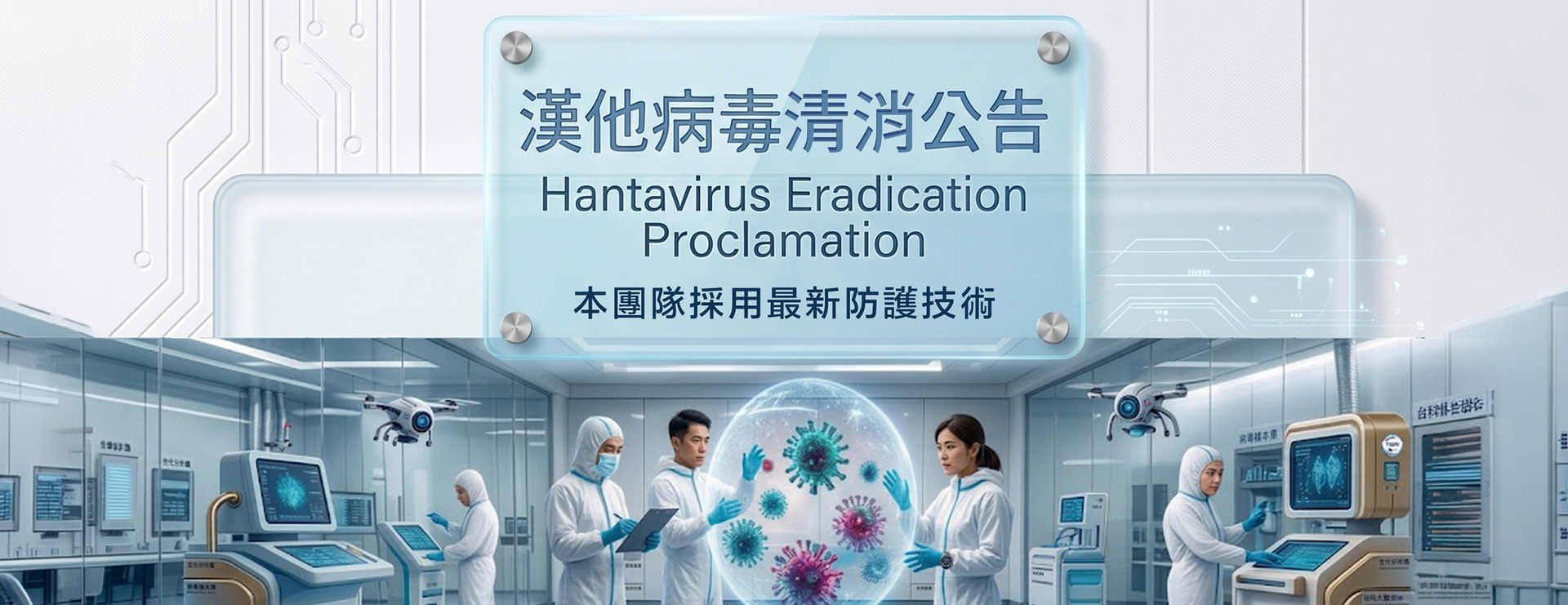 漢他病毒清消公告 — 本團隊採用最新防護技術